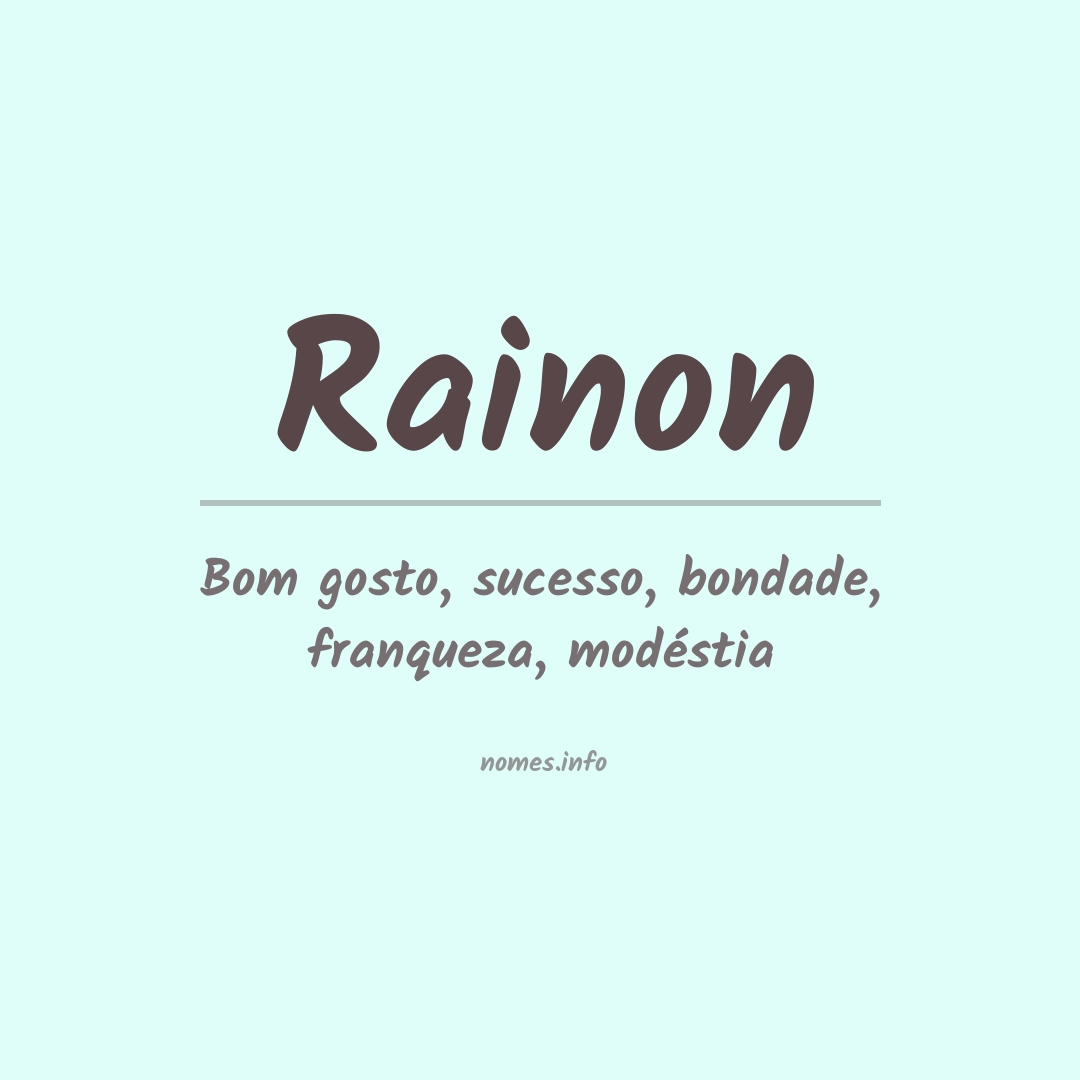Significado do nome Rainon