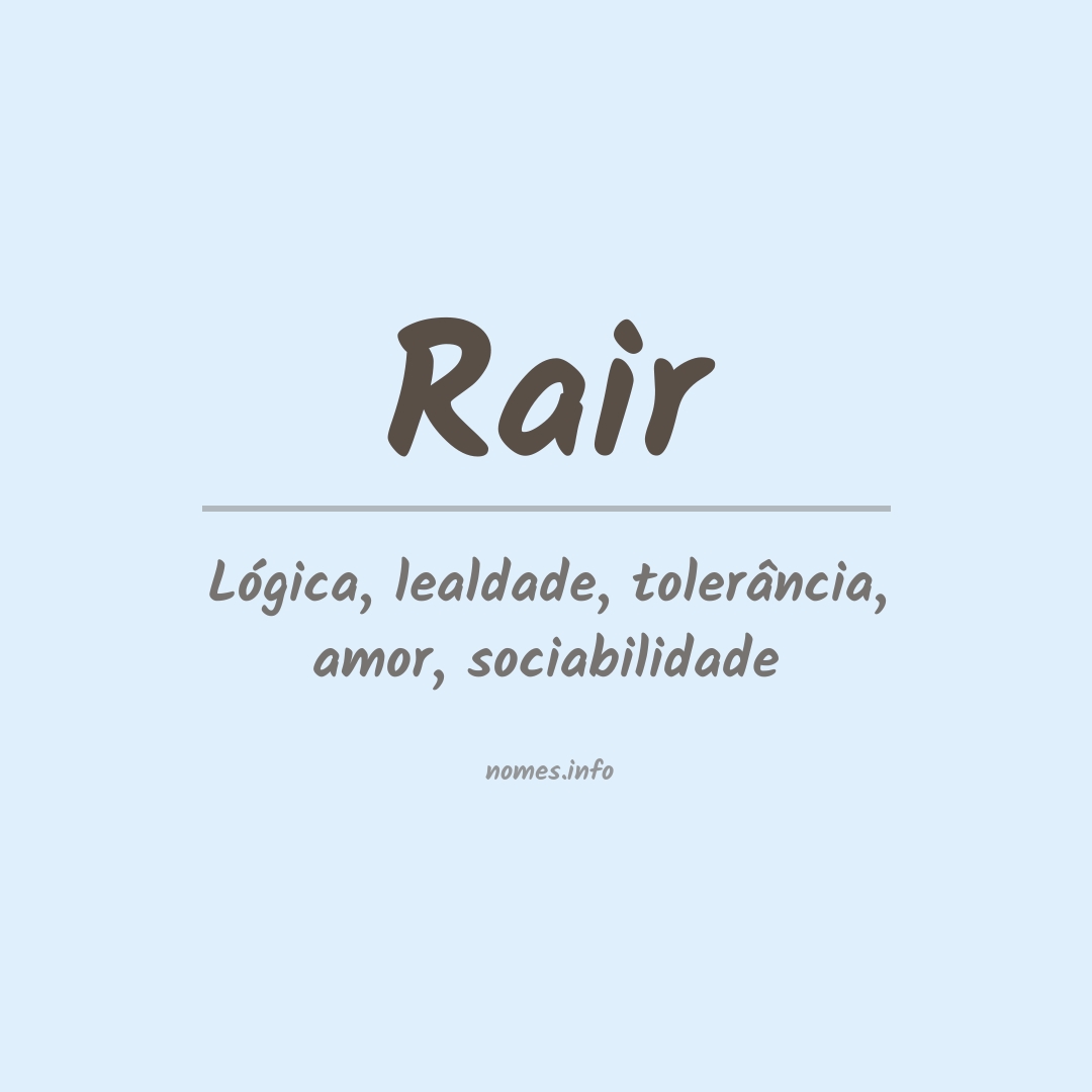 Significado do nome Rair