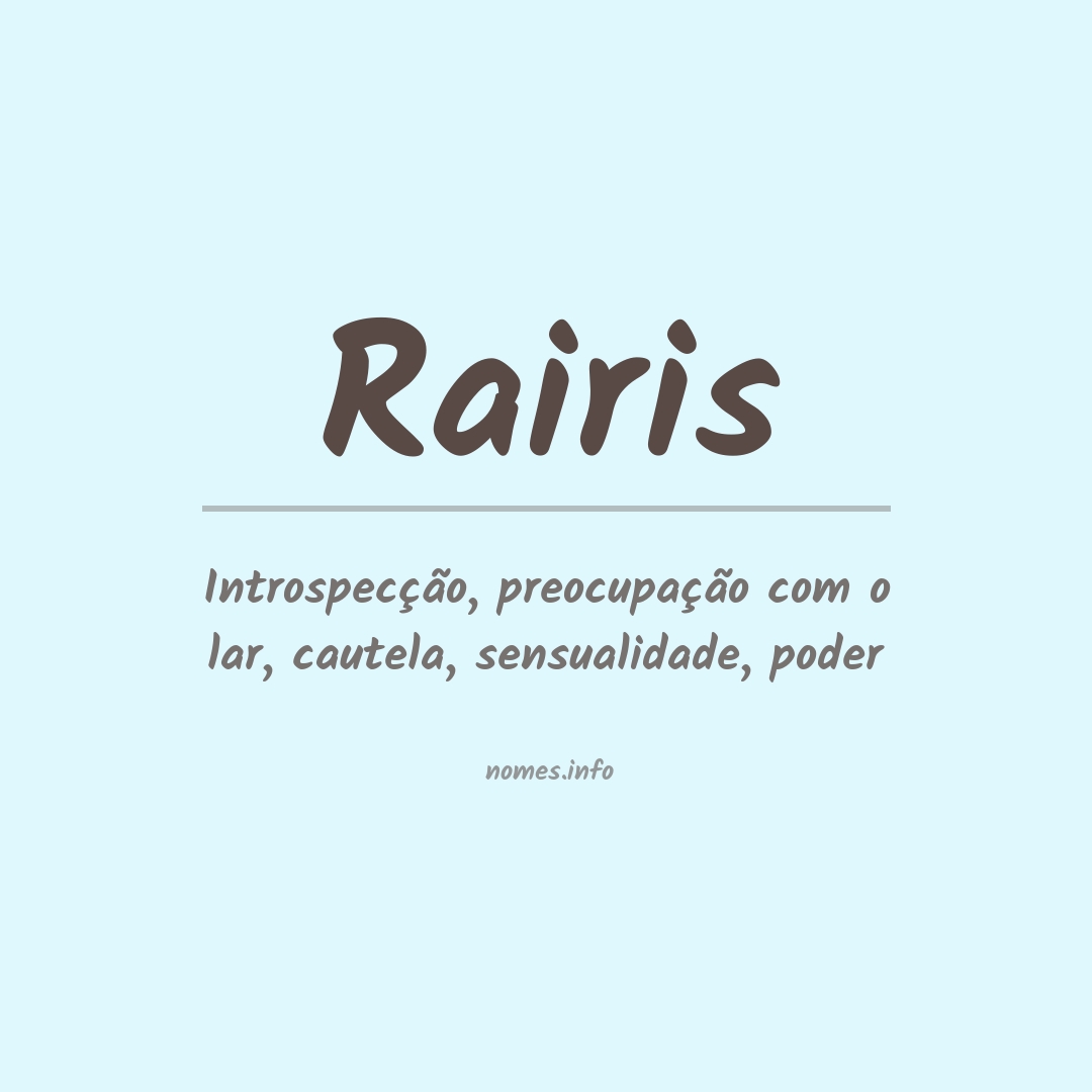 Significado do nome Rairis