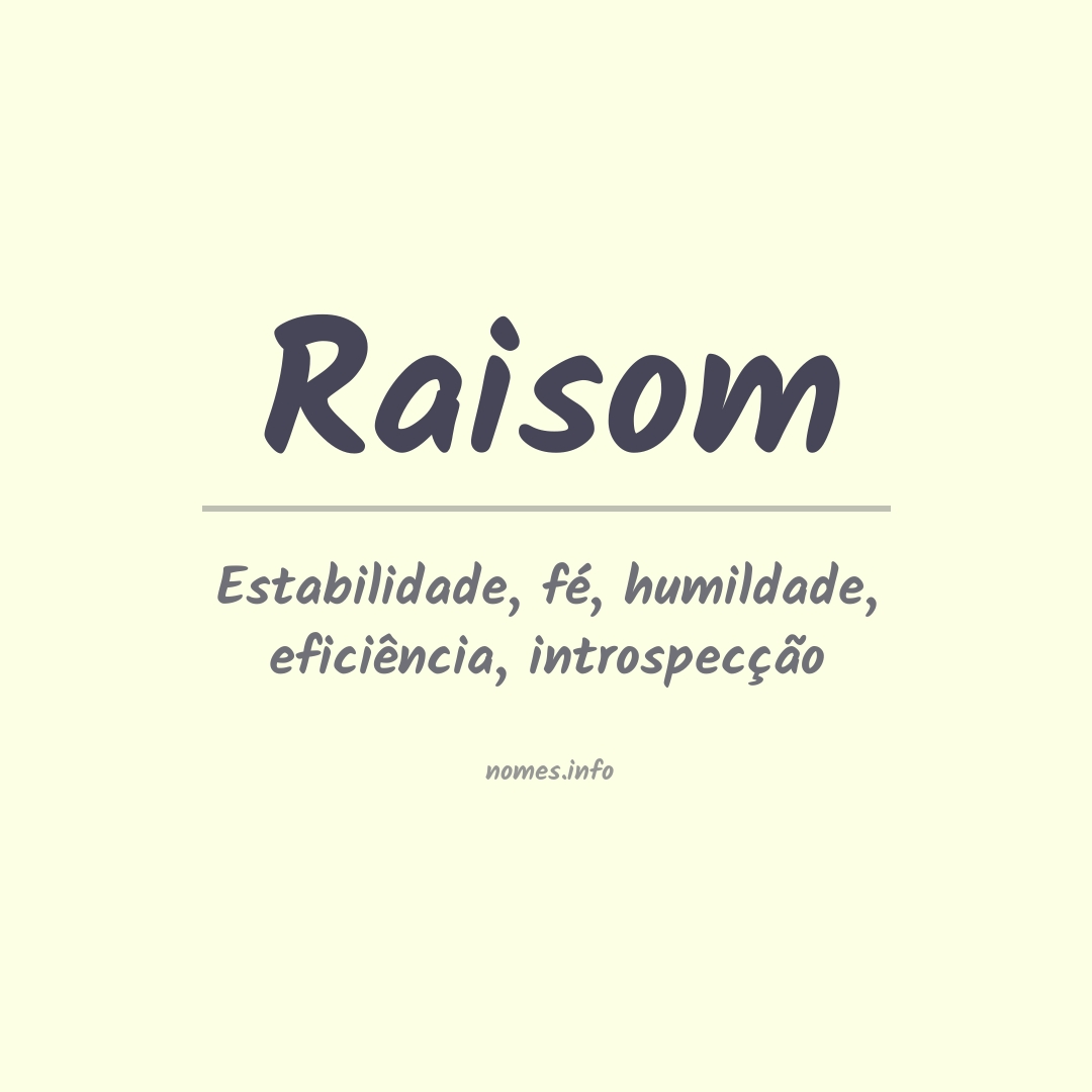 Significado do nome Raisom