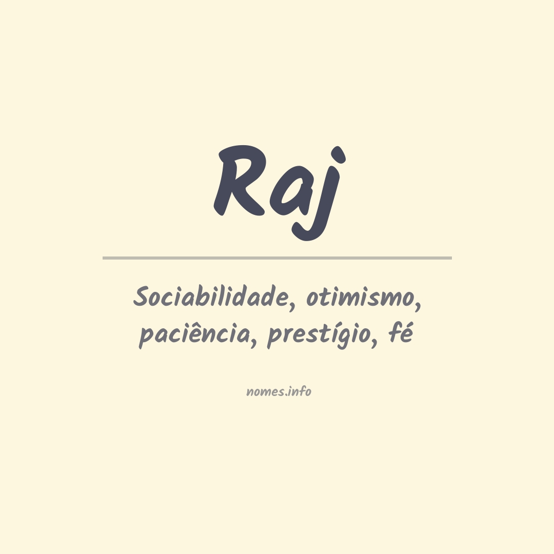Significado do nome Raj