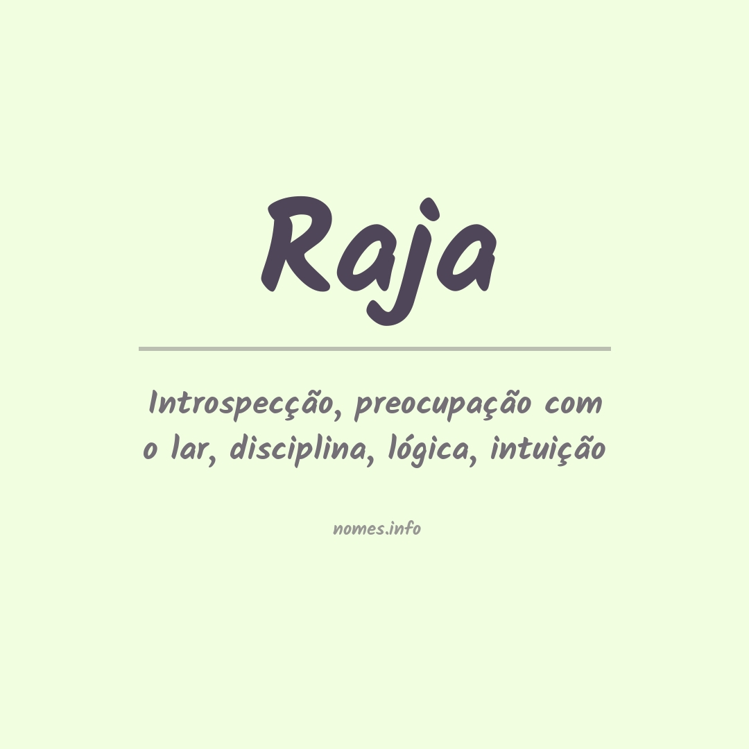 Significado do nome Raja