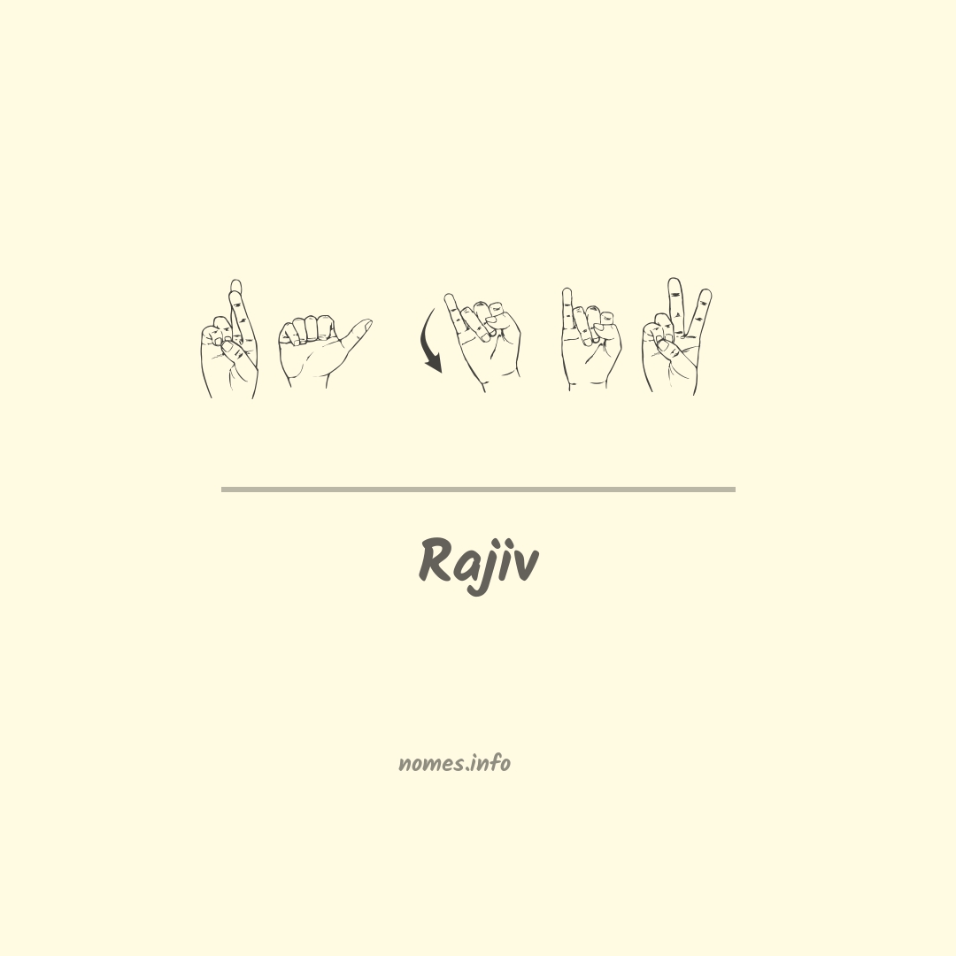 Rajiv em Libras