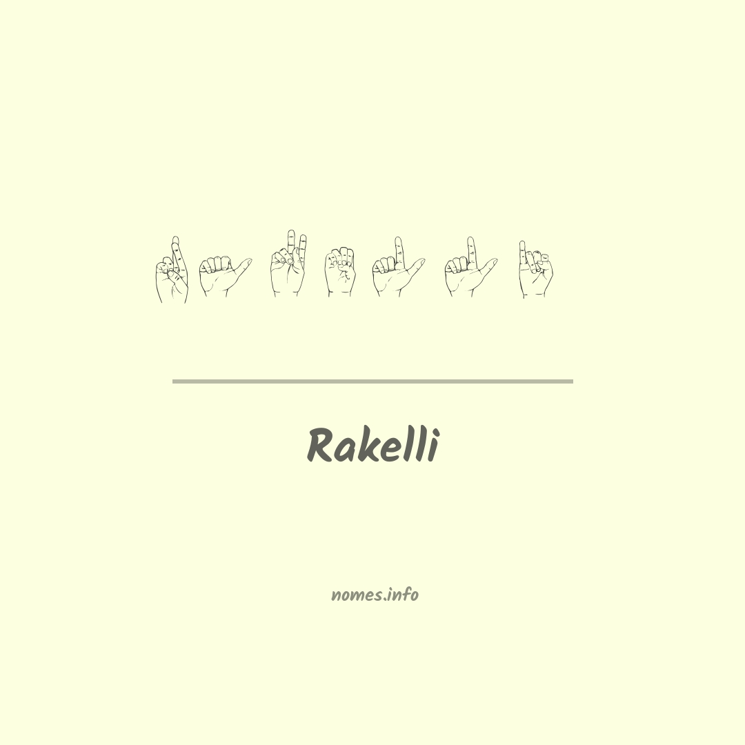 Rakelli em Libras