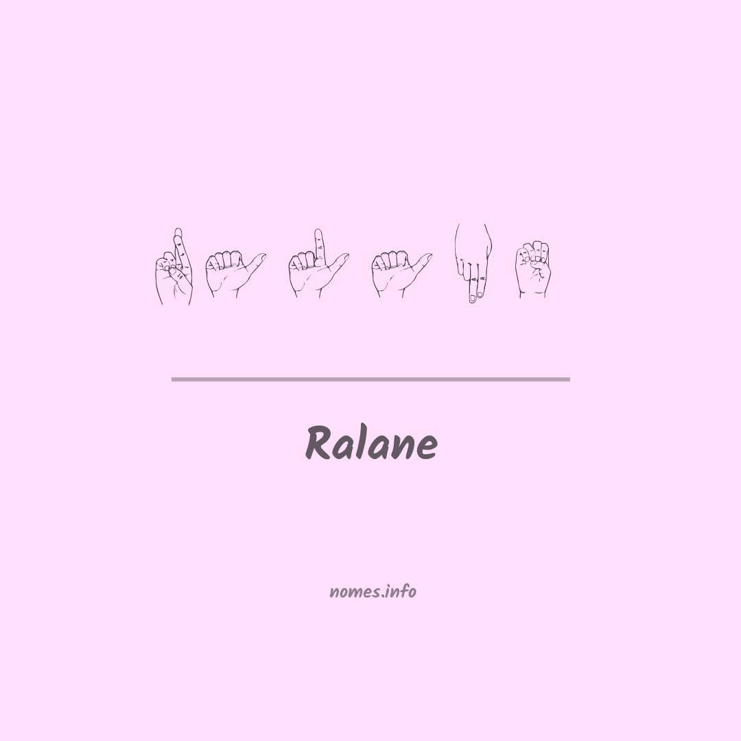 Ralane em Libras