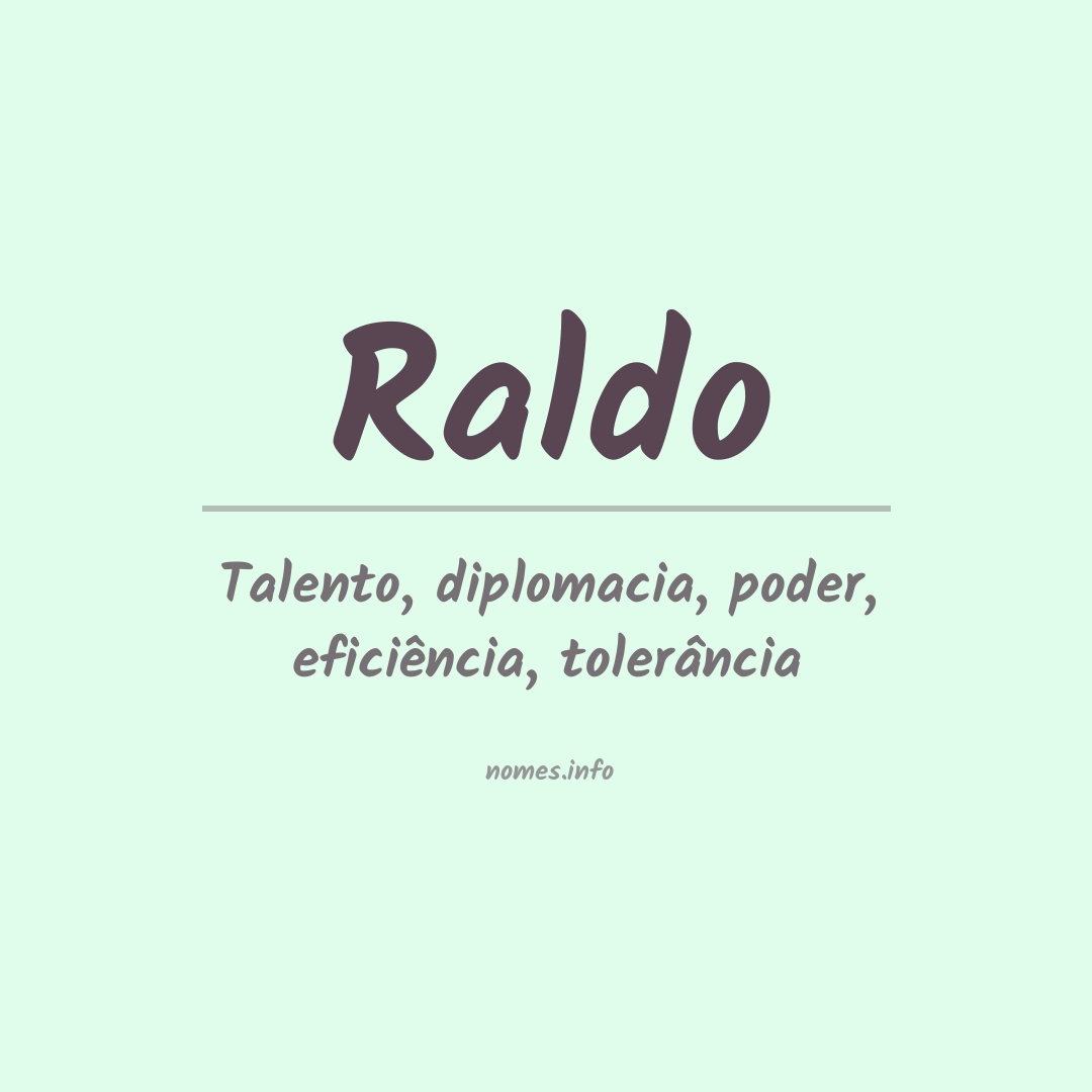 Significado do nome Raldo