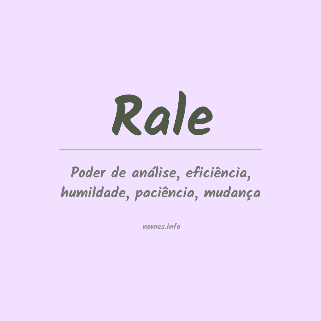 Significado do nome Rale