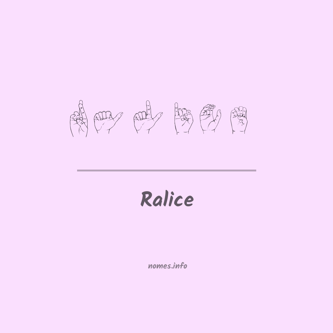 Ralice em Libras