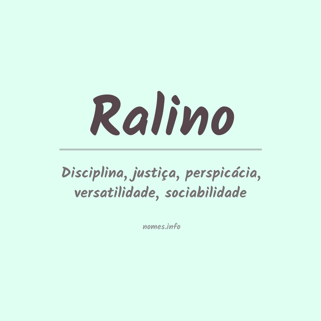 Significado do nome Ralino