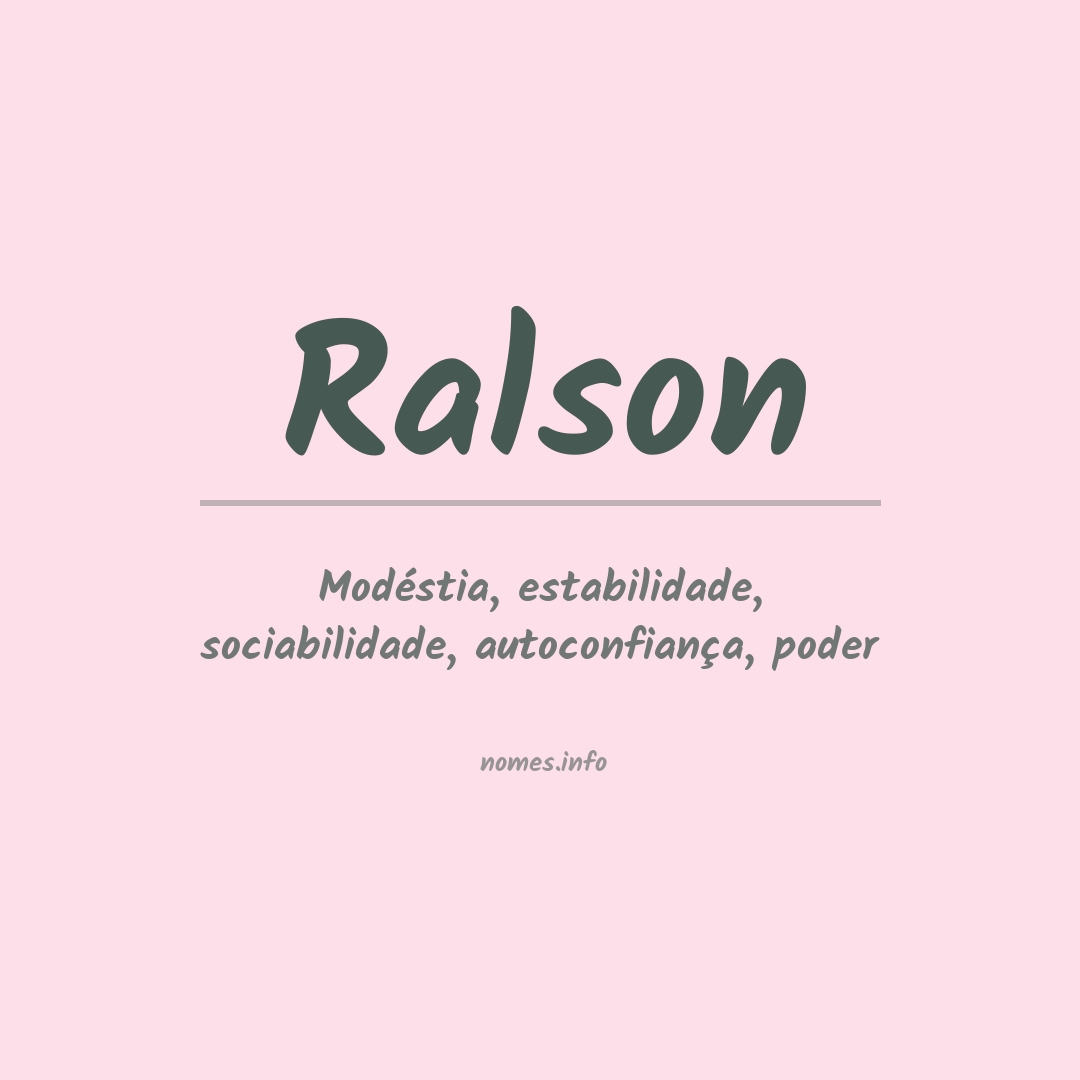 Significado do nome Ralson