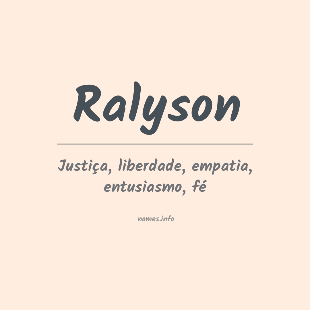 Significado do nome Ralyson
