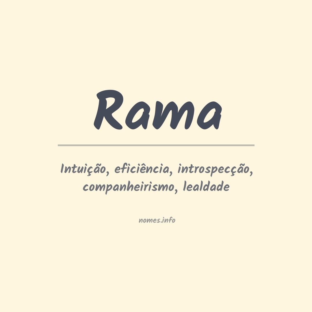 Significado do nome Rama