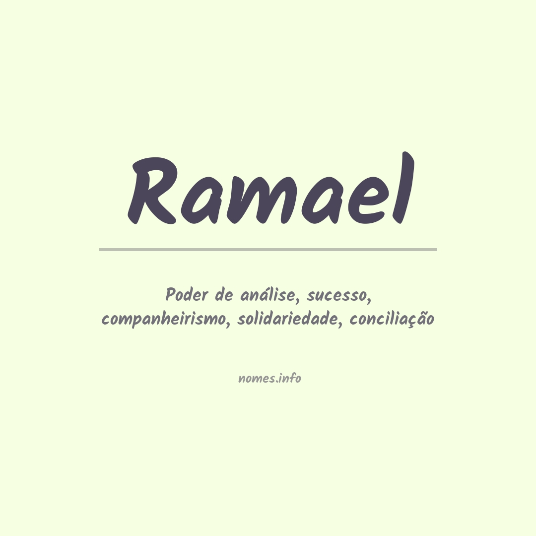 Significado do nome Ramael