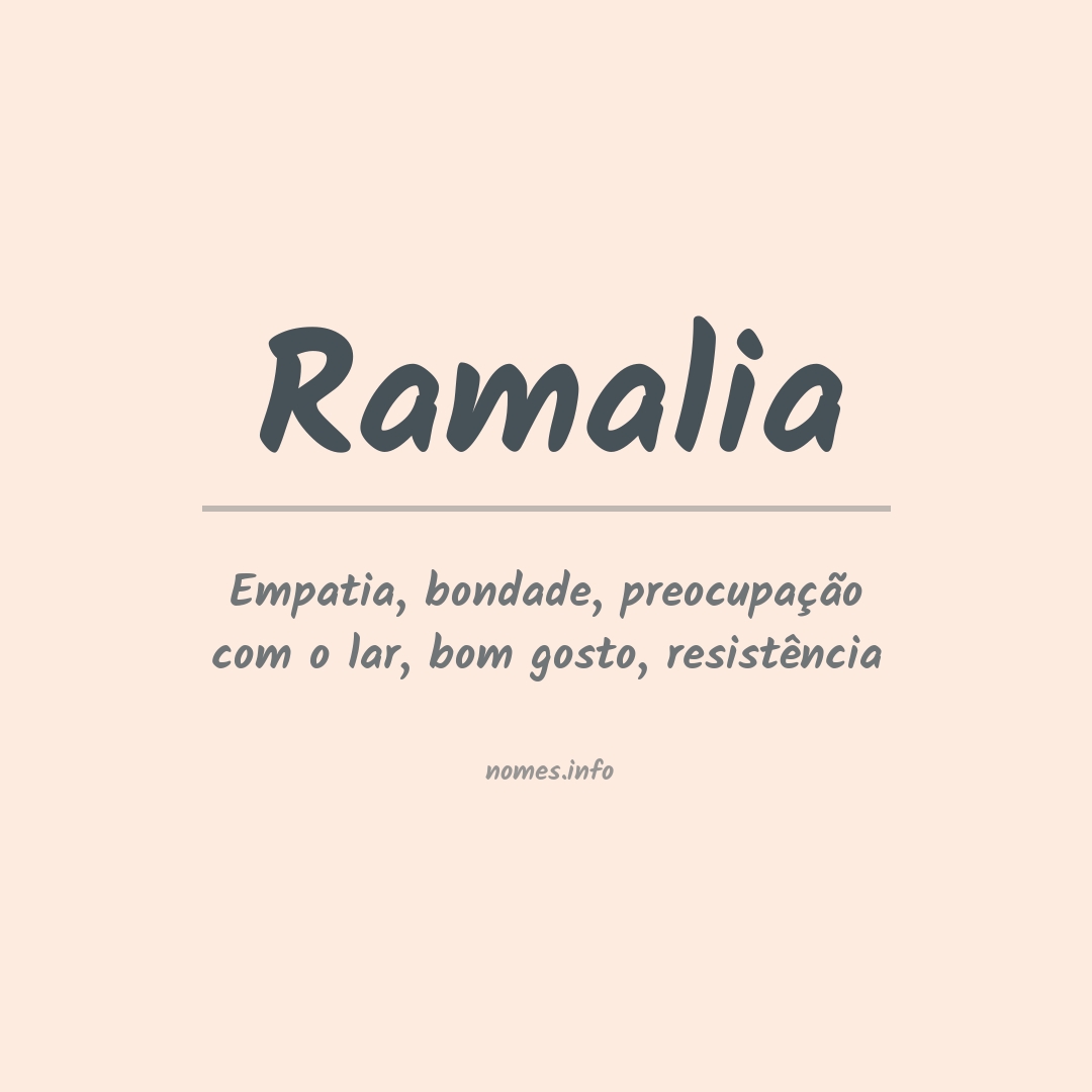 Significado do nome Ramalia