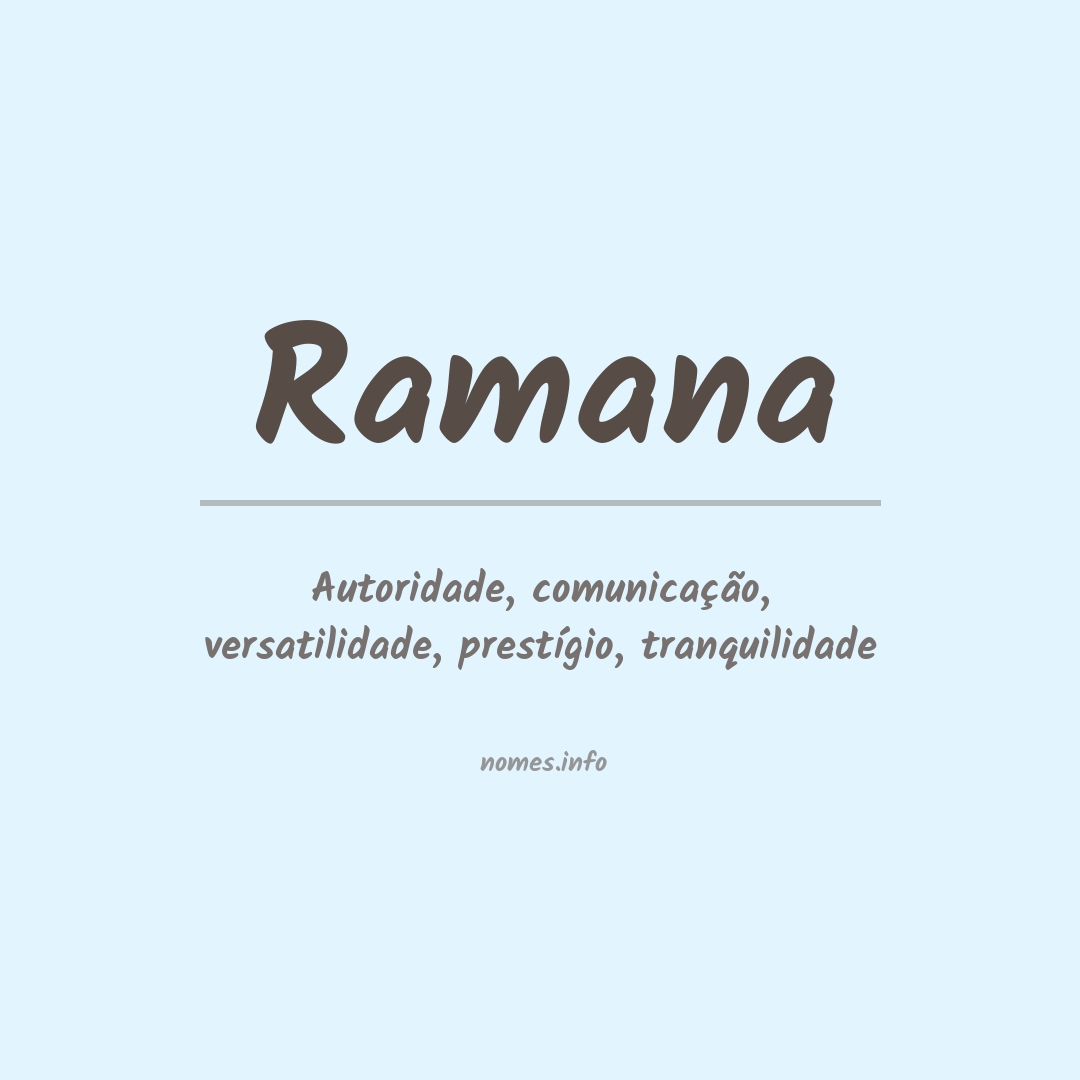 Significado do nome Ramana