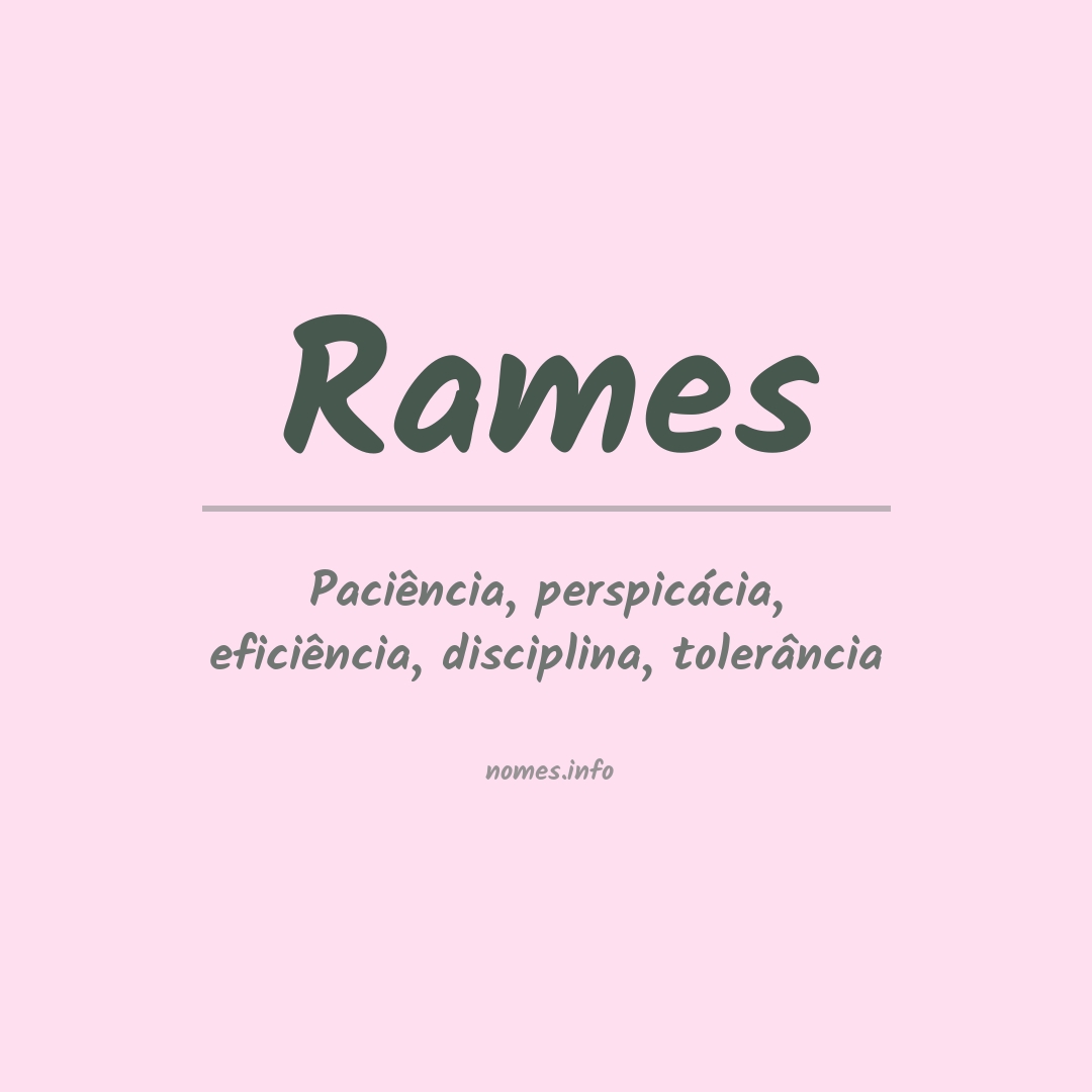 Significado do nome Rames