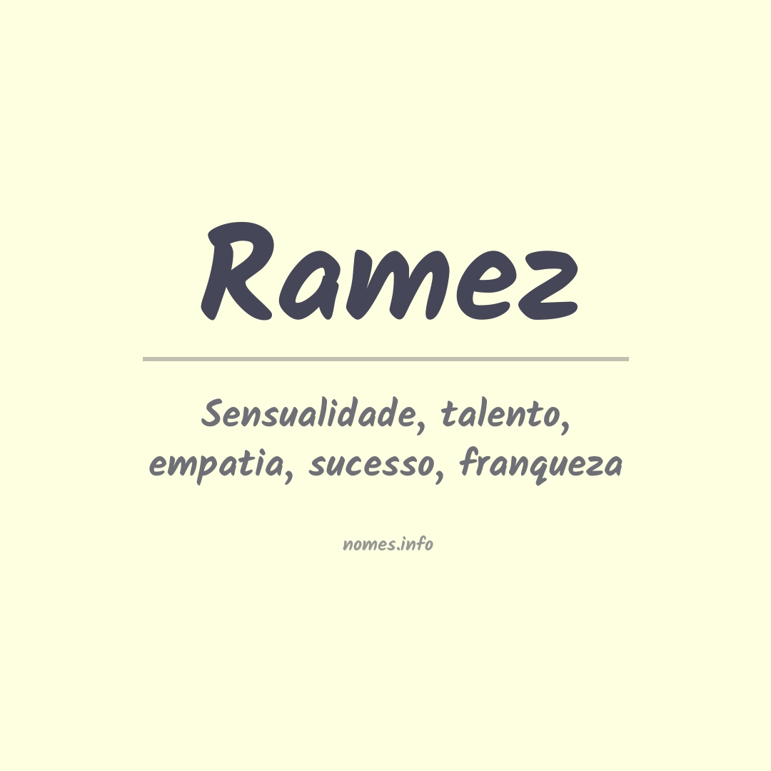 Significado do nome Ramez