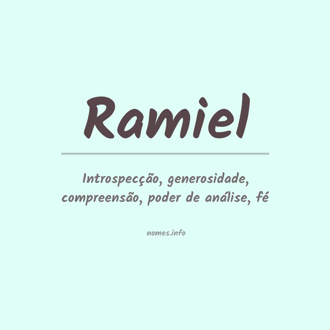 Significado do nome Ramiel