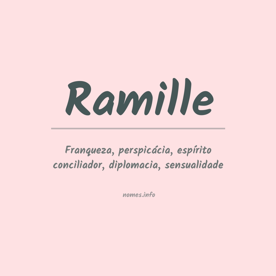 Significado do nome Ramille