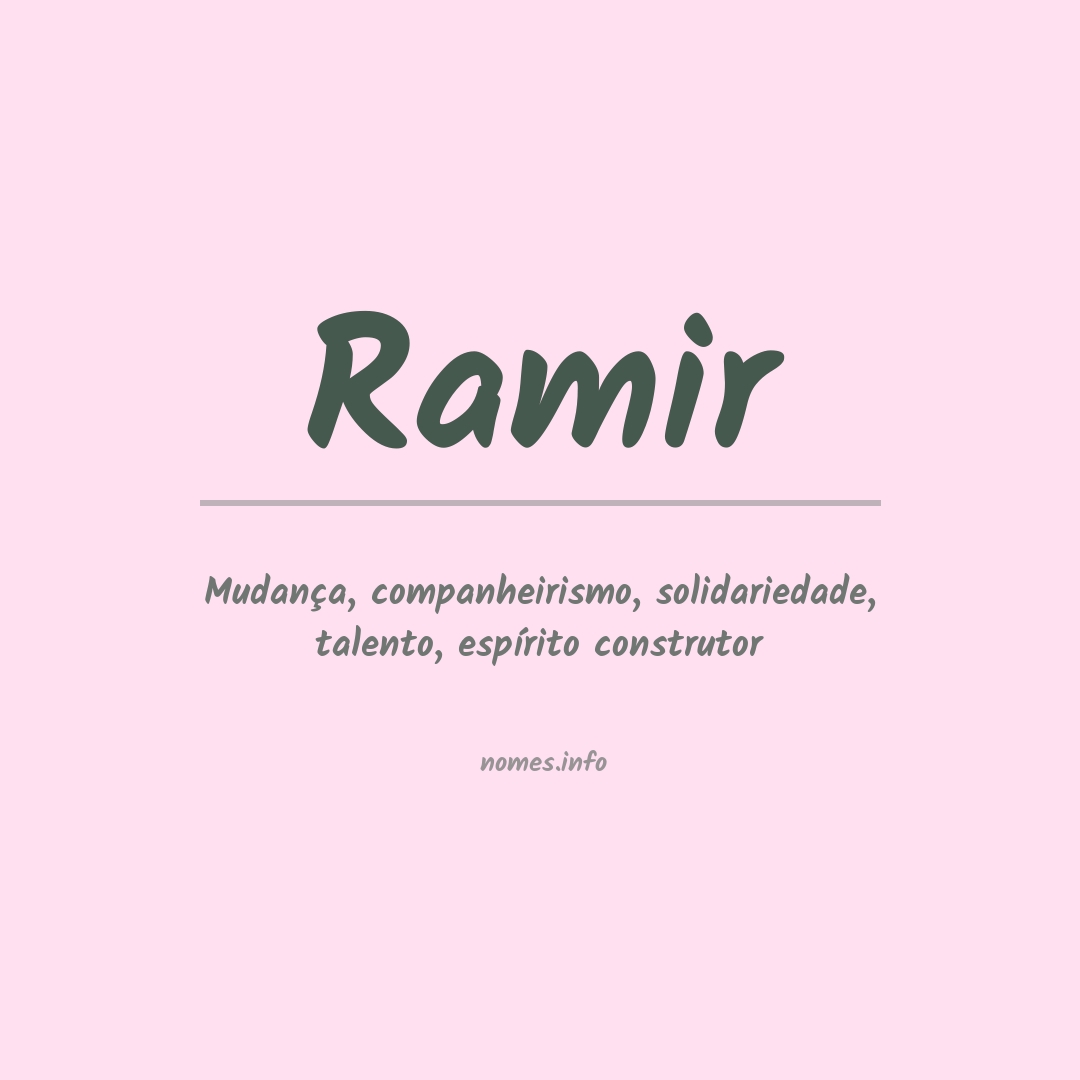 Significado do nome Ramir