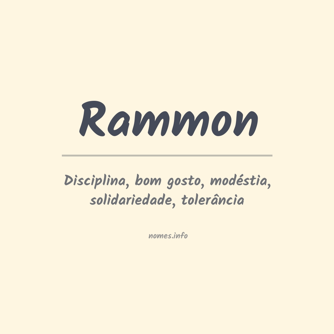 Significado do nome Rammon