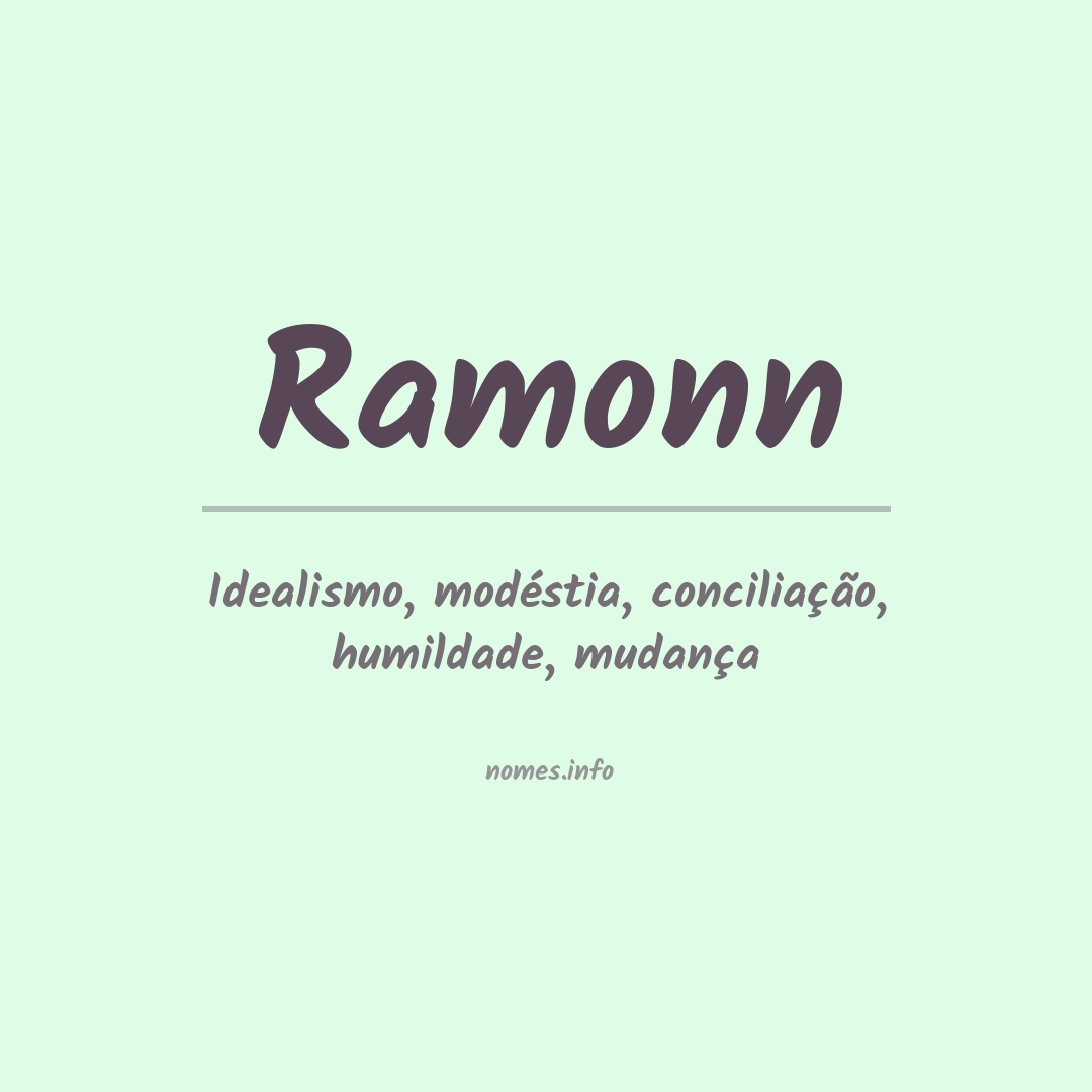 Significado do nome Ramonn