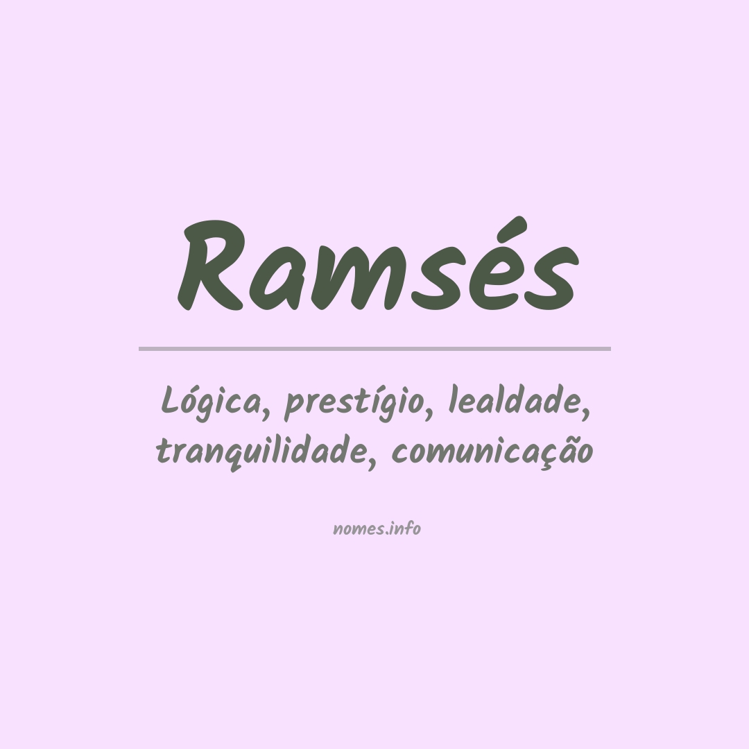 Significado do nome Ramsés
