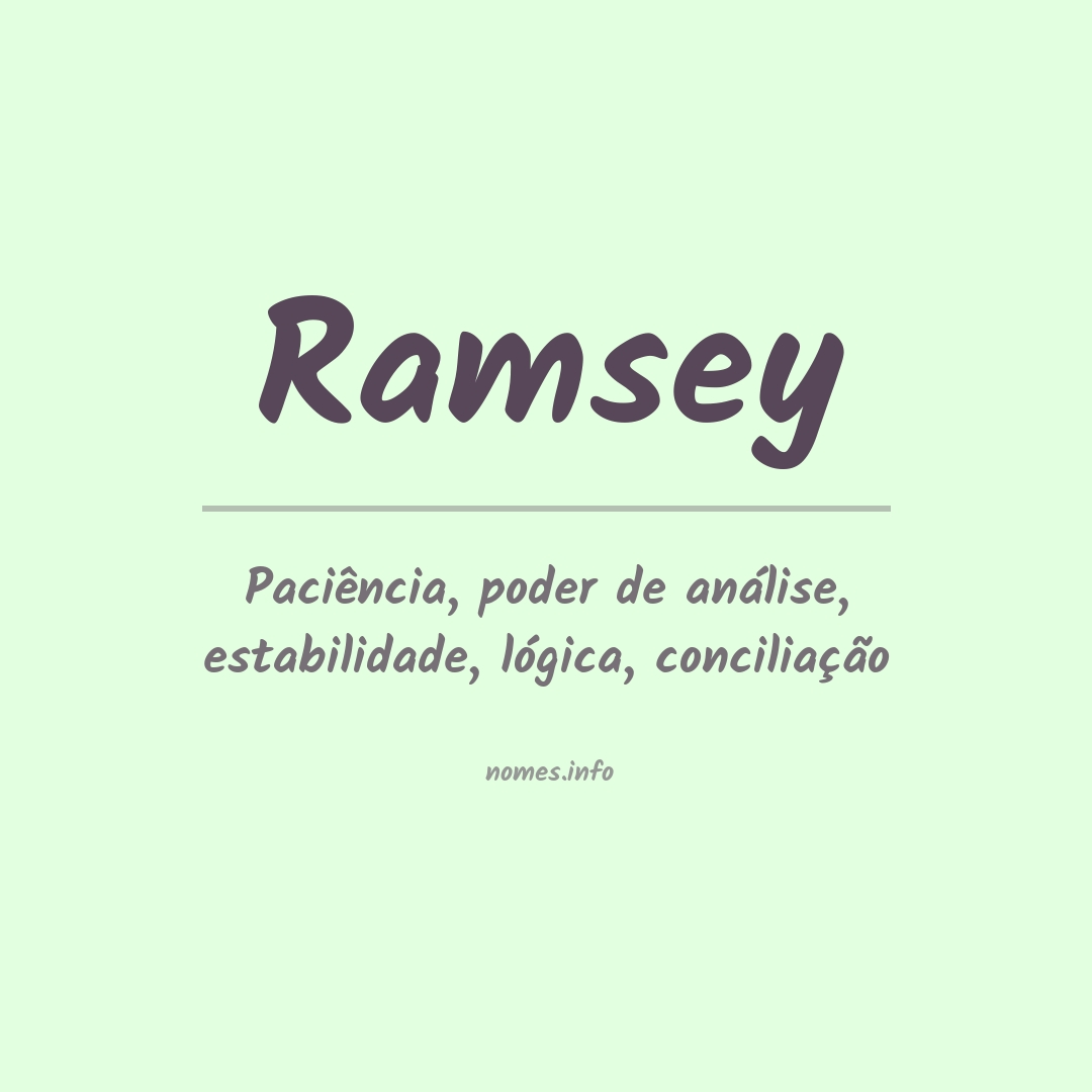 Significado do nome Ramsey
