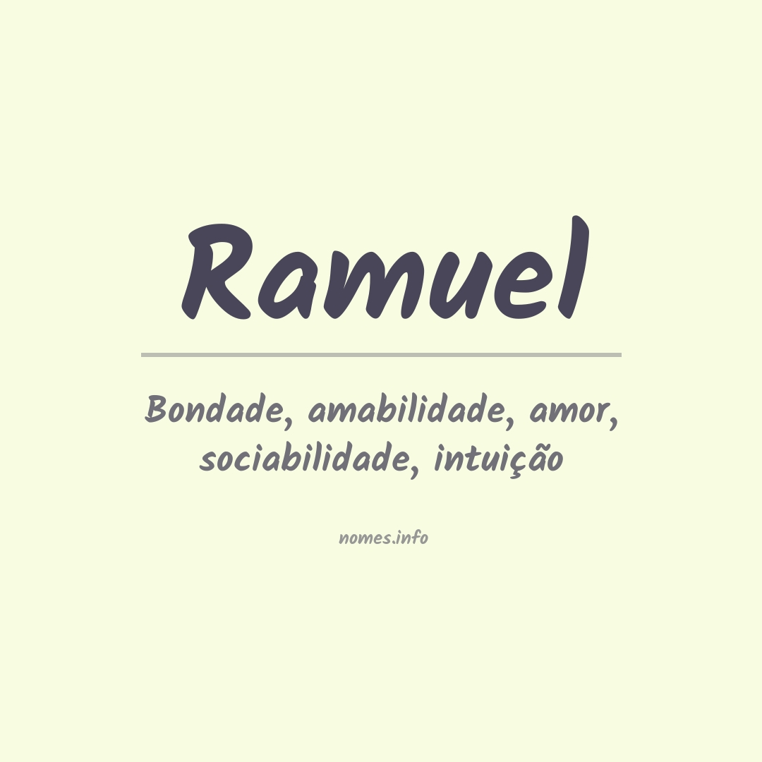 Significado do nome Ramuel