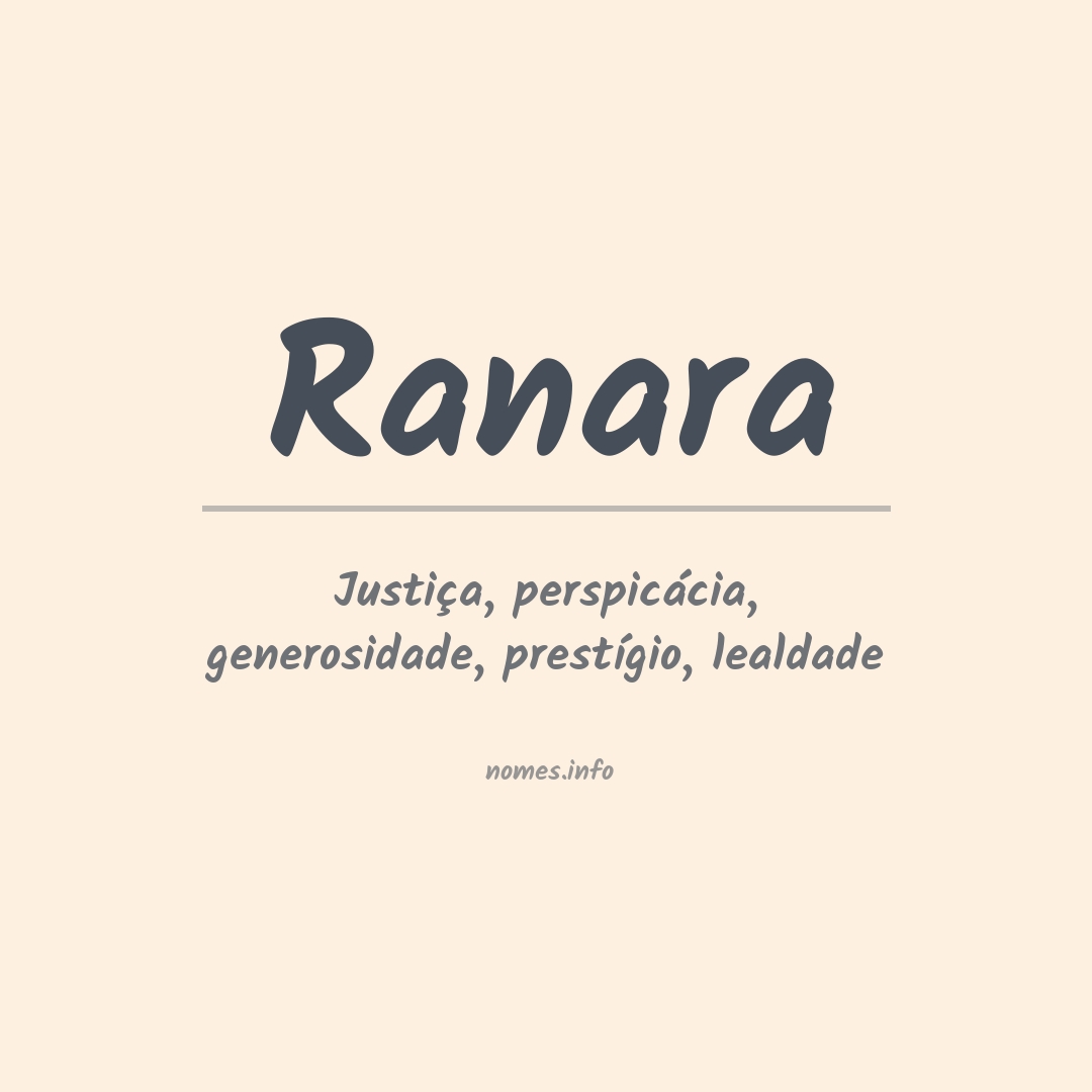 Significado do nome Ranara
