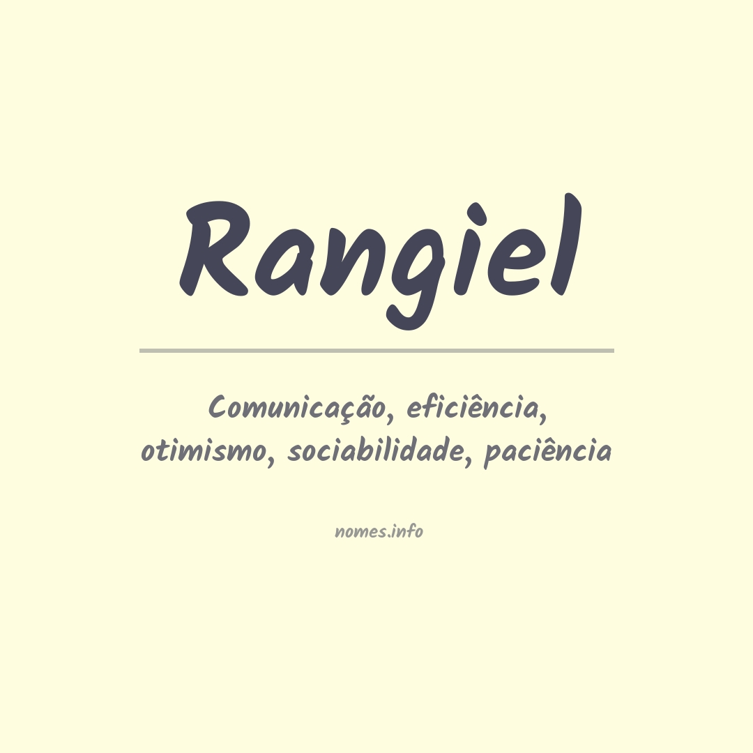 Significado do nome Rangiel