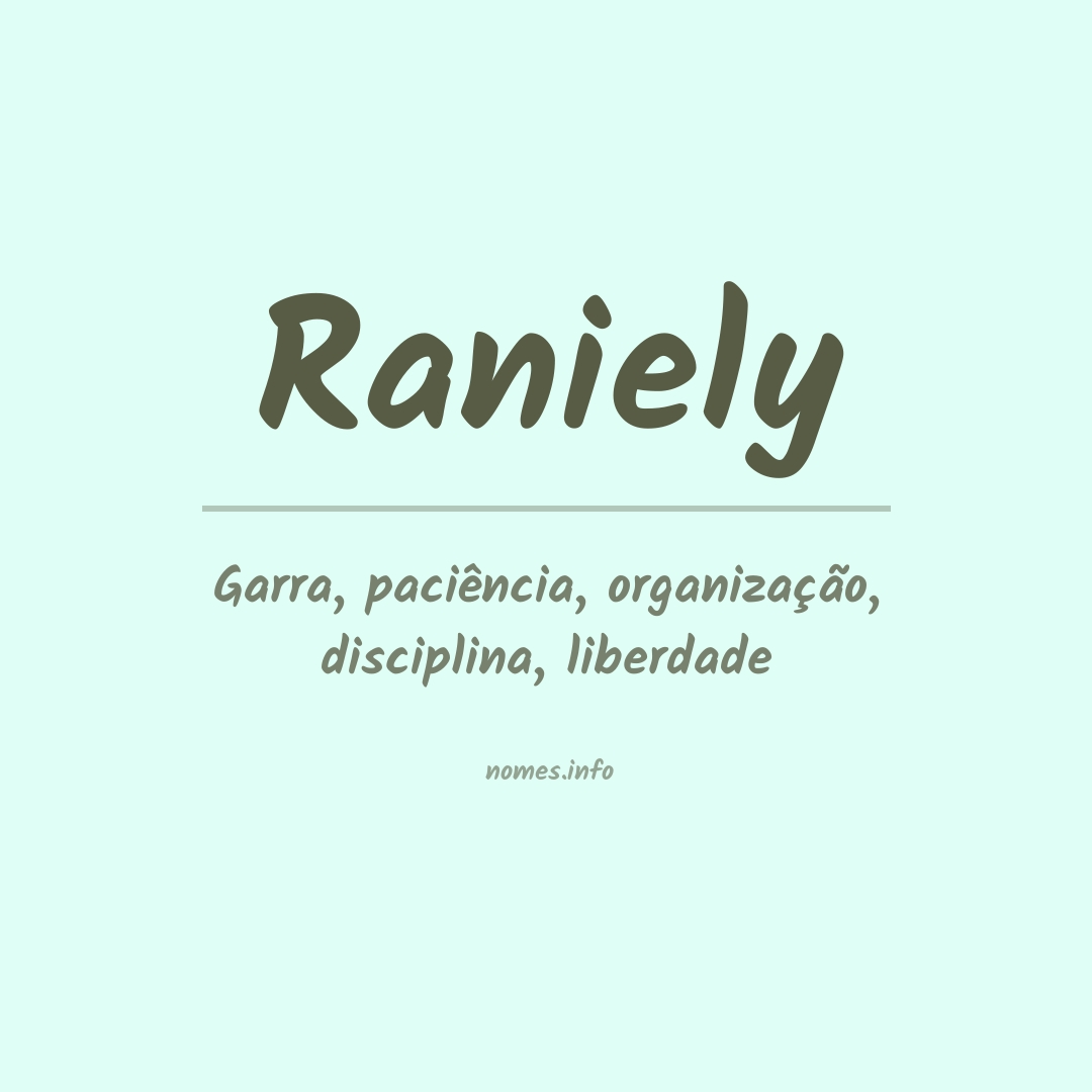 Significado do nome Raniely