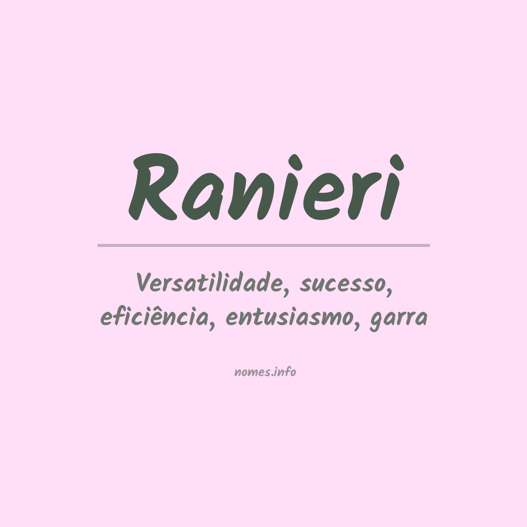 Significado do nome Ranieri