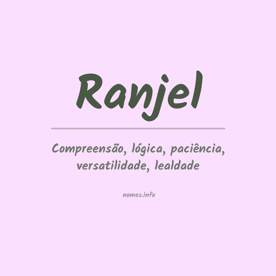 Significado do nome Ranjel