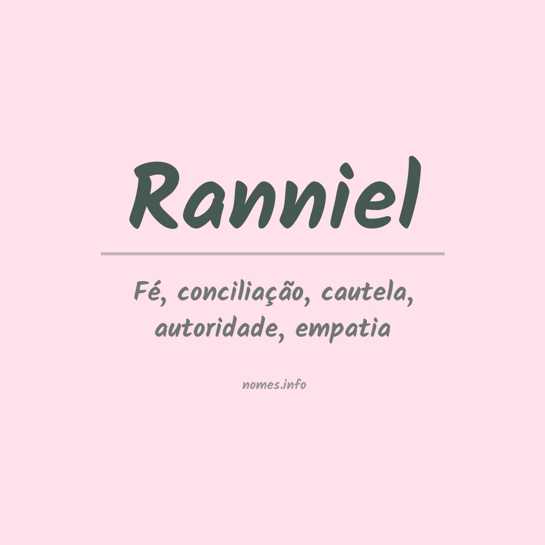 Significado do nome Ranniel