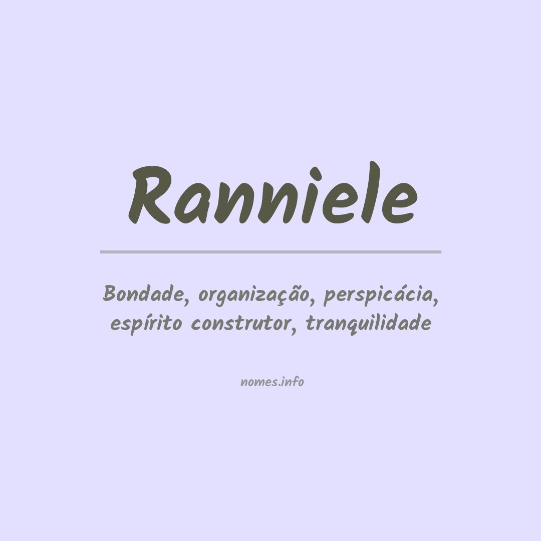 Significado do nome Ranniele