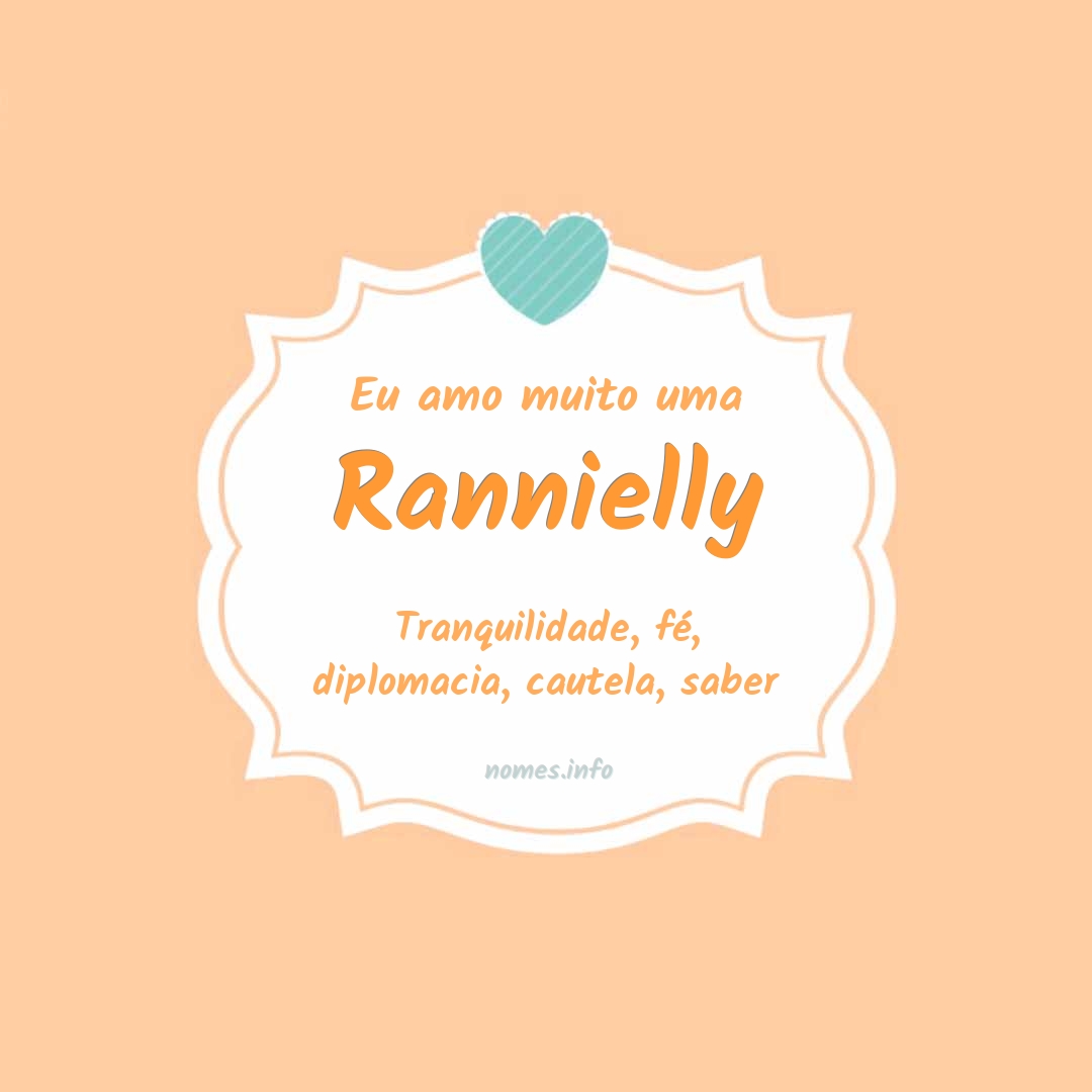 Eu amo muito Rannielly