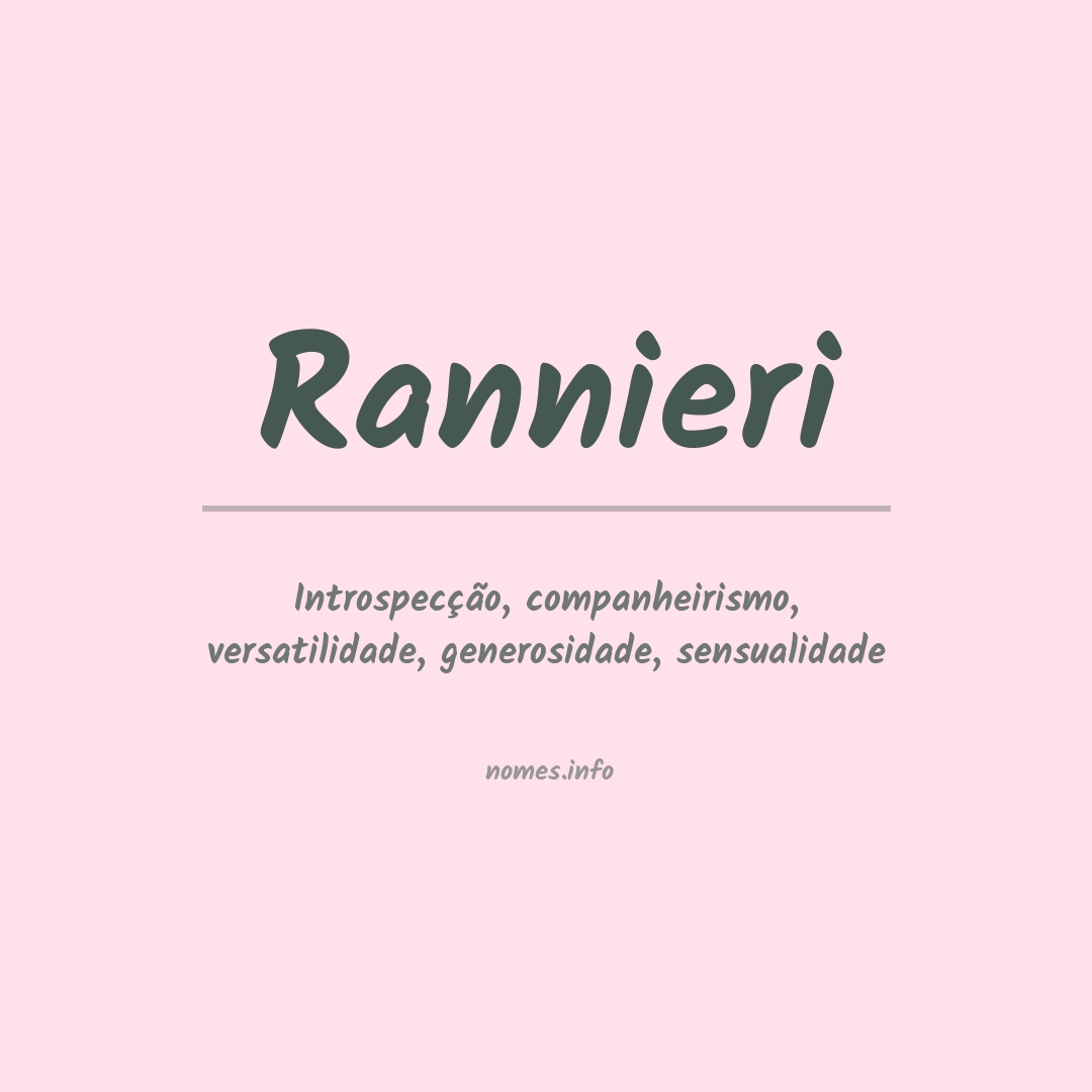 Significado do nome Rannieri