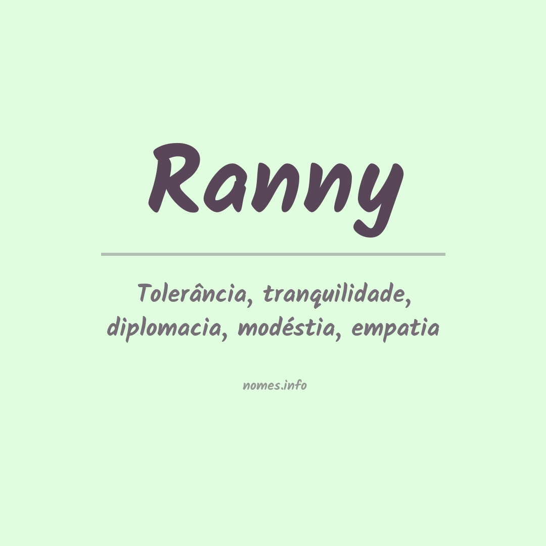 Significado do nome Ranny