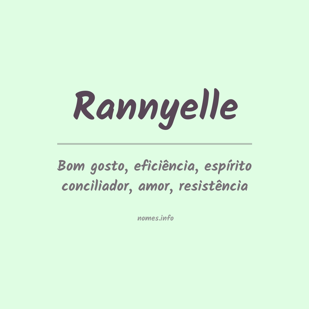 Significado do nome Rannyelle