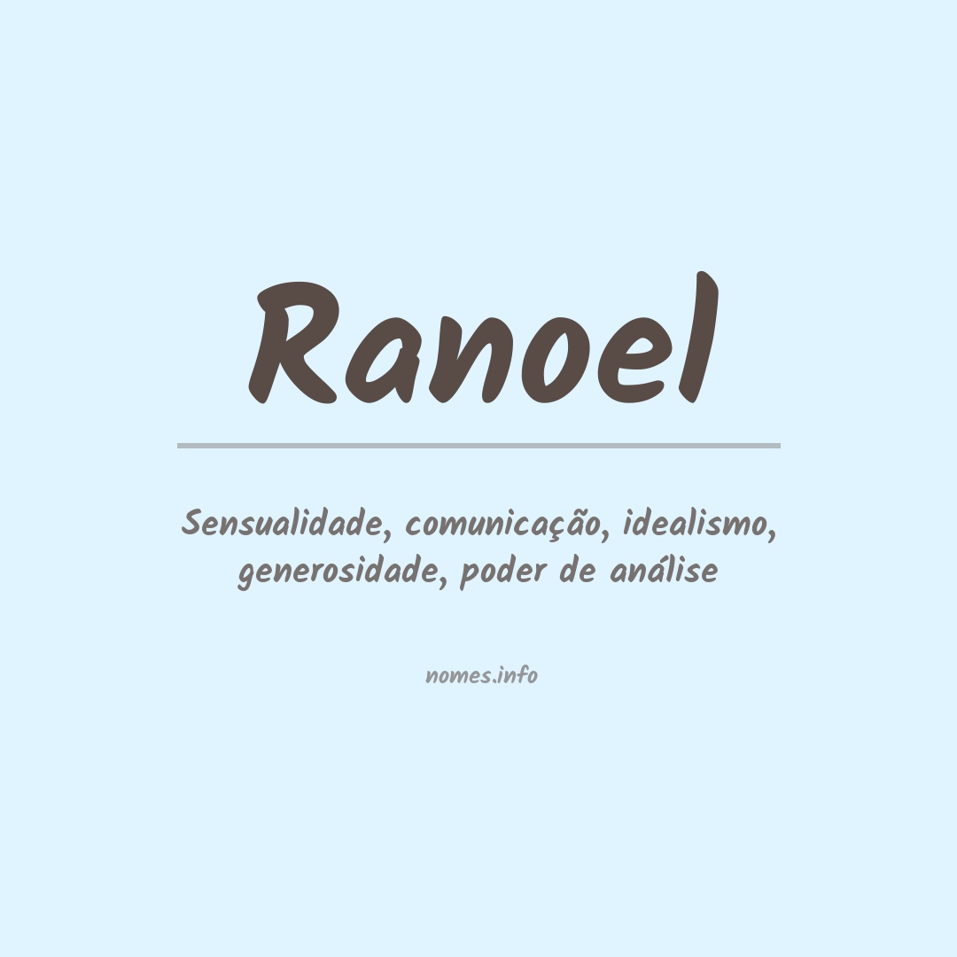 Significado do nome Ranoel