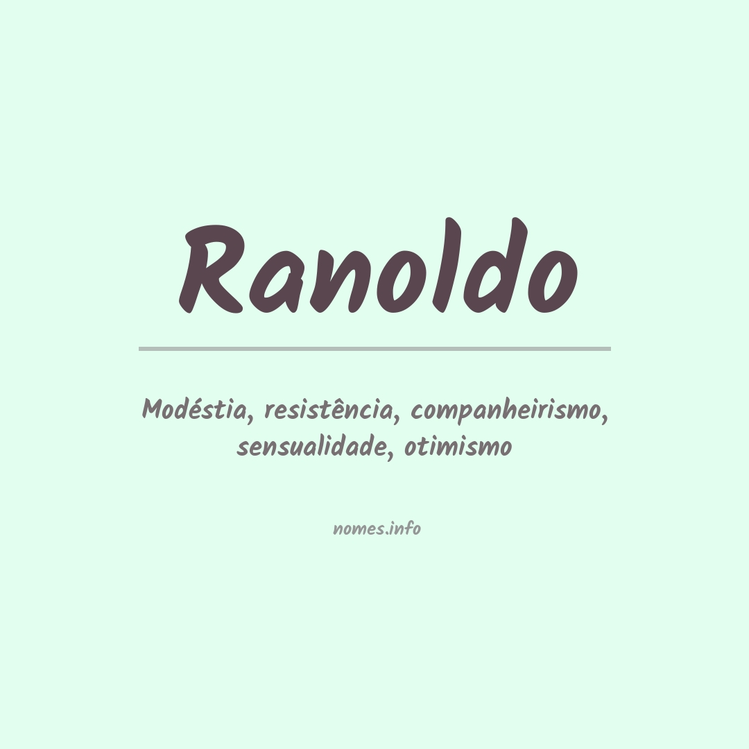 Significado do nome Ranoldo