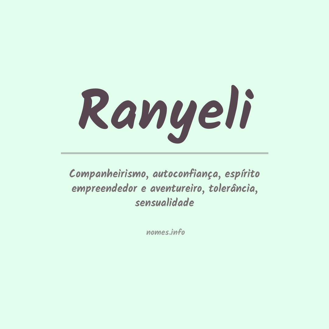 Significado do nome Ranyeli