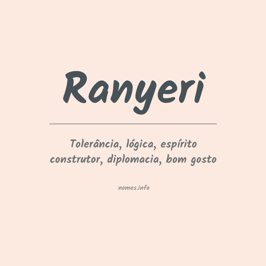 Significado do nome Ranyeri