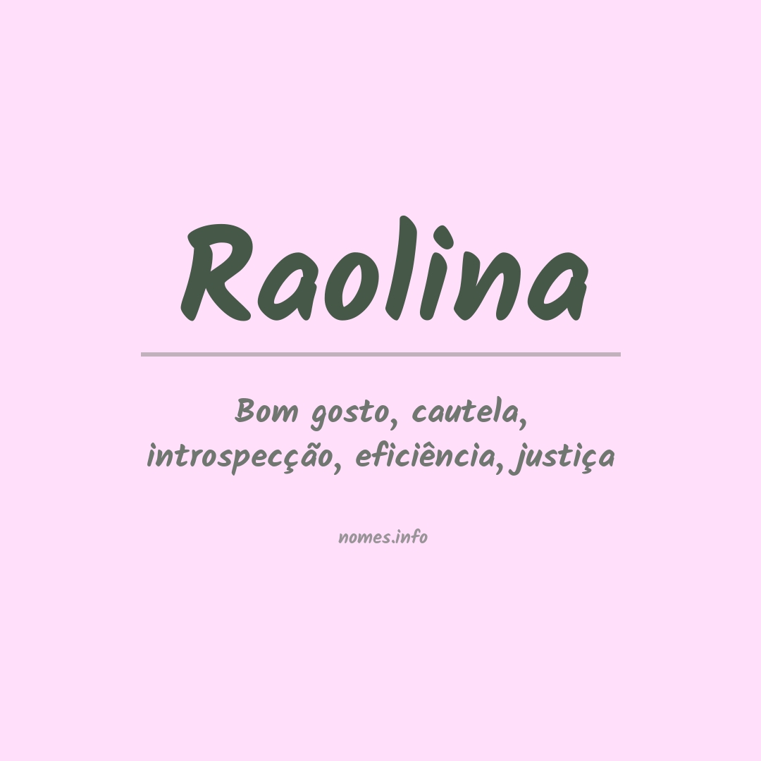 Significado do nome Raolina