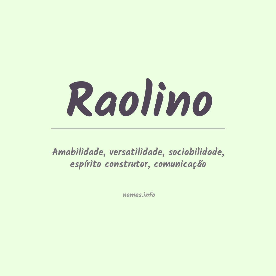 Significado do nome Raolino