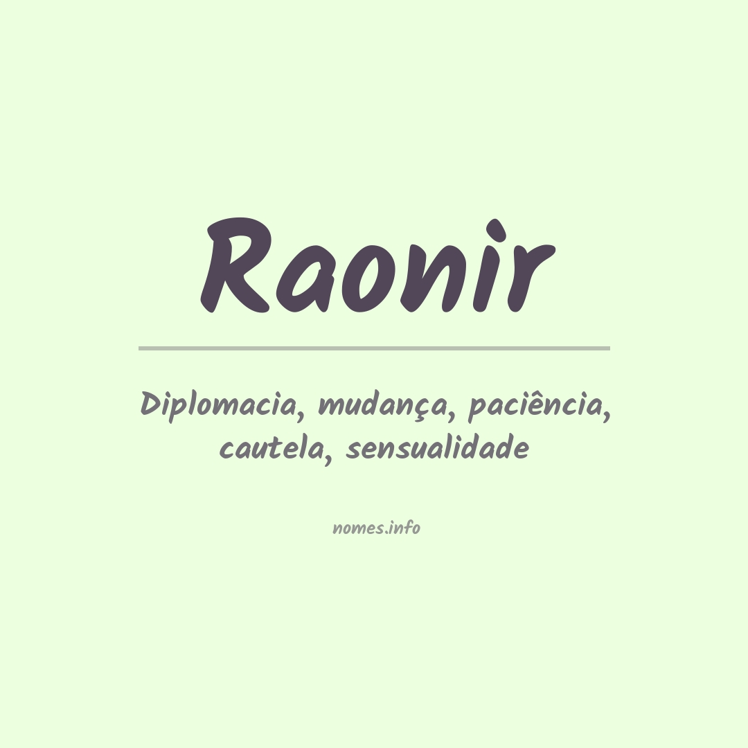 Significado do nome Raonir