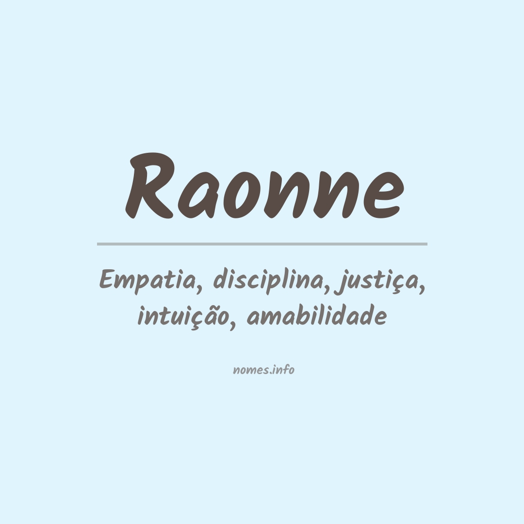 Significado do nome Raonne