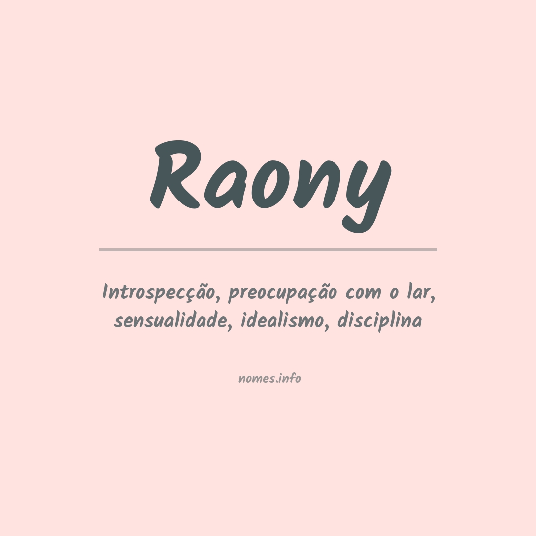 Significado do nome Raony