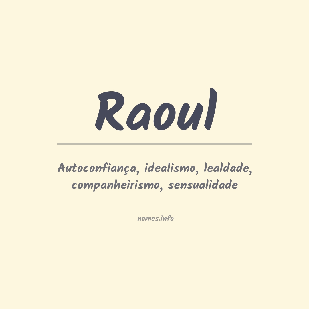 Significado do nome Raoul